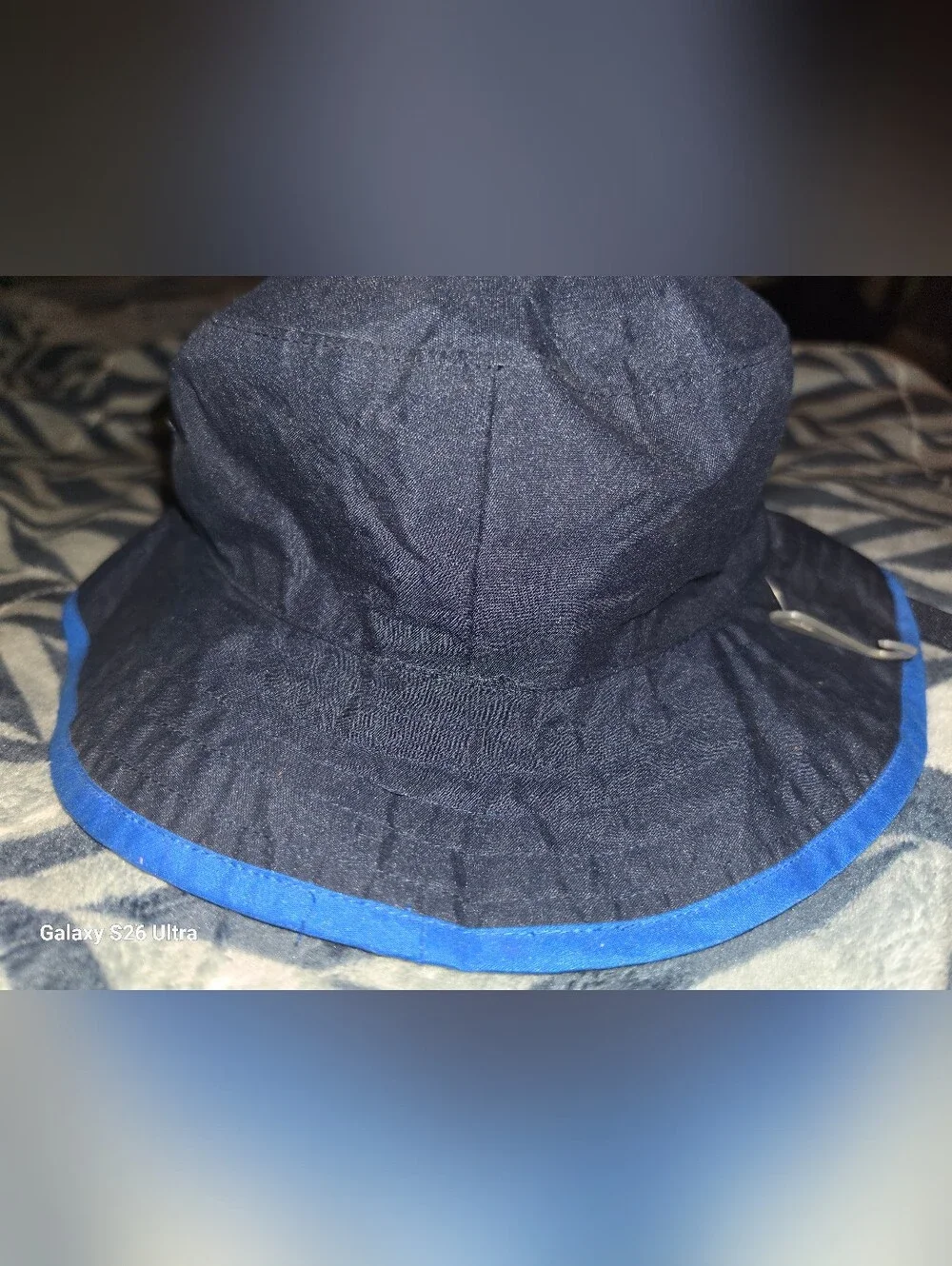 Gymboree Navy Bucket Hat with Bright Blue Trim Size Large